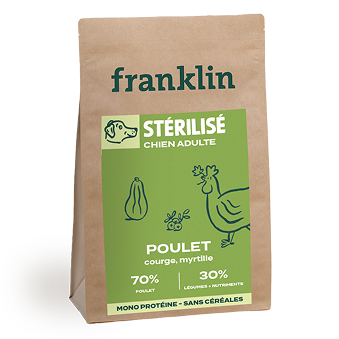 Franklin - Chien stérilisé - Poulet, courge, myrtille